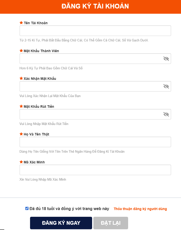 Các bước hướng dẫn khi chơi tại đây.